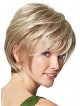 Short Synthetic Straight Wigs Heat Resistant Capless Wig With Bangs For Women