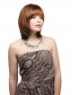 Layered Straight Synthetic Shoulder Length Hair Wig With Bangs 