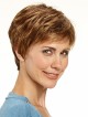 Women's Wigs Natural Cropped Straight Hair Synthetic Full Wig