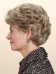 Grey Synthetic Short Wavy Hair Wig For Women