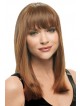 Human Hair Wavy Lace Wig With Full Bangs