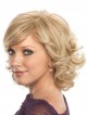 Synthetic Short Wavy Lace Front Full Wig With Bangs