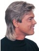 Grey Synthetic Short Straight Hair Wig For Men
