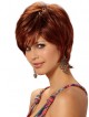 Short Red Straight Synthetic Hair Wig With Bangs