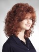 Shoulder Length Curly Capless Wig With Bangs