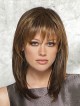 Synthetic Shoulder Length Wig With Bangs