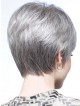 Synthetic Lace Front Straight Grey Wig With Bangs