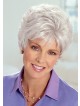 Cropped Grey Curly Women Hair Wig