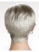 Capless Wavy Short Grey Synthetic Hair Wig With Bangs